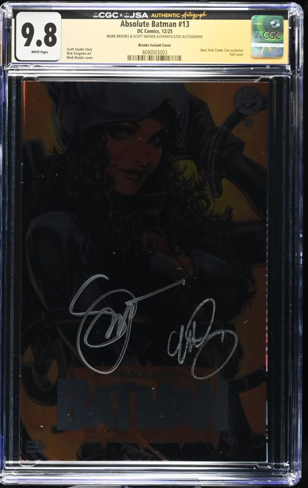 Image for Absolute Batman #13 CGC 9.8 Signed by Mark Brooks & Scott Snyder