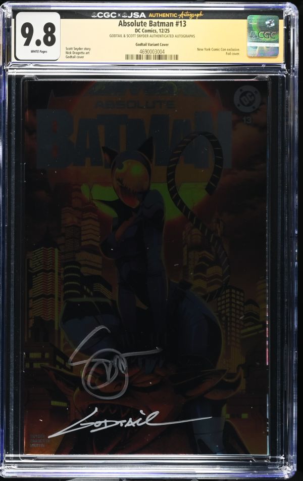 Image for Absolute Batman #13 Godtail Variant CGC 9.8 Signed by Godtail & Scott Snyder