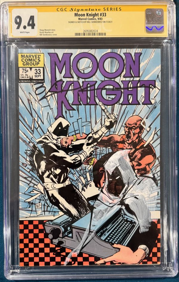Image for Moon Knight #33 CGC Sketched and Signed by Bill Sienkiewicz