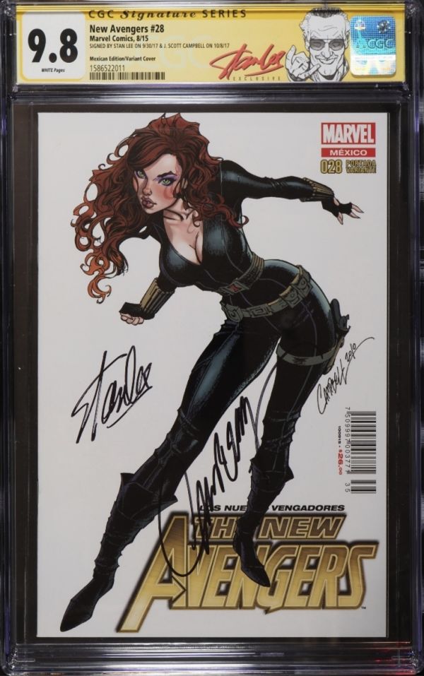 Image for Black Widow #6 Mexican Edition CGC 9.8 Signed by Stan Lee & J. Scott Campbell