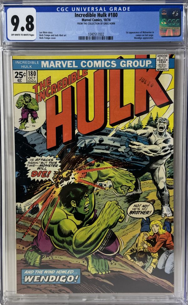 Image for Incredible Hulk #180 CGC 9.8