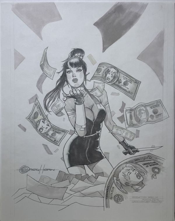 Image for Production Prelim Art for Punchline #1 Cover C by Greg Horn