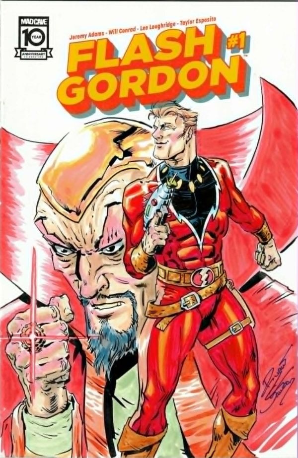 Image for Flash Gordon and Emperor Ming sketch cover by Ryan Santos