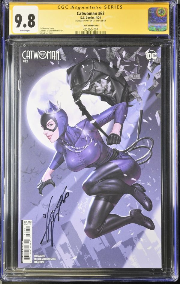 Image for CATWOMAN #62 CGC 9.8 SS SIGNED INHYUK LEE VARIANT EDITION LOW POP 7 VERY RARE