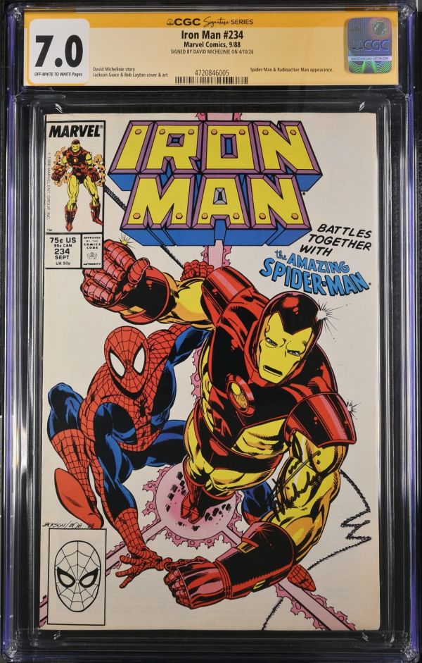 Image for Iron Man #234 CGC 7.0 Signed by David Michelinie