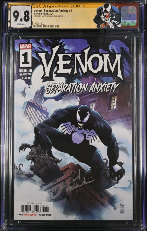 Image for Venom: Separation Anxiety #1 CGC 9.8 Signed by David Michelinie
