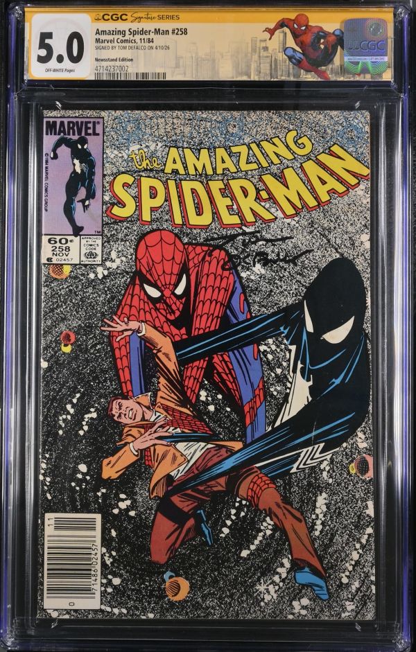 Image for Amazing Spider-Man #258 CGC 5.0 Signed by Tom Defalco