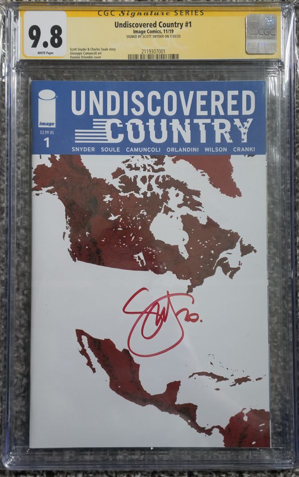 Image for Undiscovered Country #1 CGC 9.8 Signed by Scott Snyder