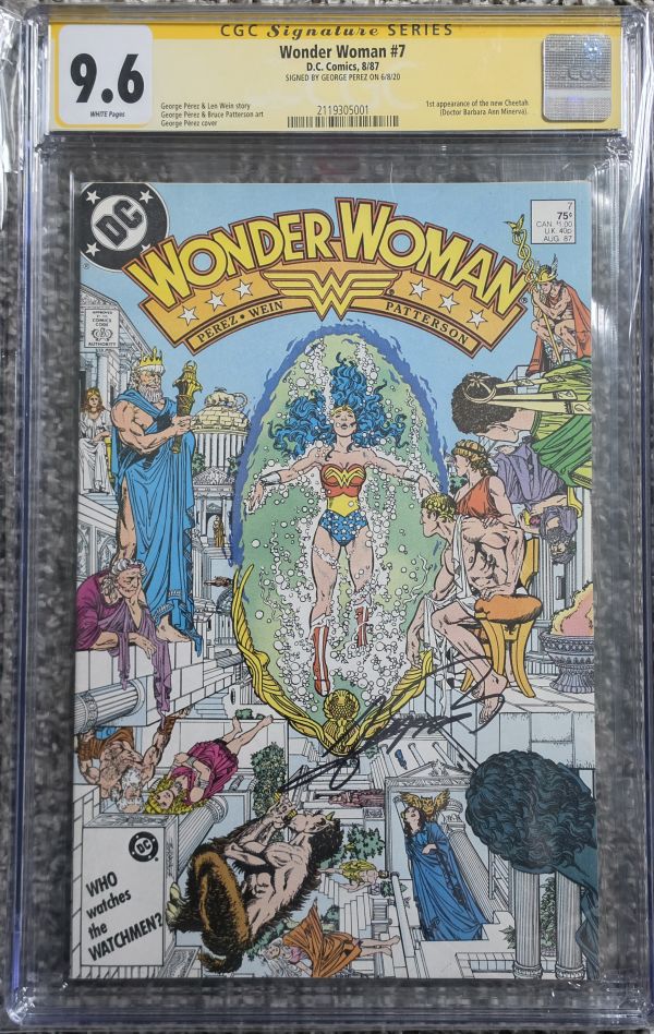 Image for Wonder Woman #7 CGC 9.6 Signed by George Perez