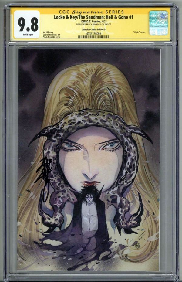 Image for LOCKE & KEY/THE SANDMAN HELL & GONE #1 CGC 9.8 SS SIGNED PEACH MOMOKO VIRGIN