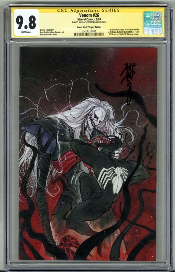 Image for VENOM #26 CGC 9.8 SS SIGNED PEACH MOMOKO VIRGIN VARIANT COVER VIRUS LOW POP RARE