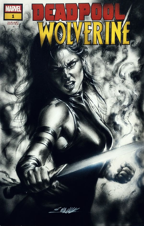Image for X-Men Psylocke charcoal pencils And AirBrush by Manu Silva 