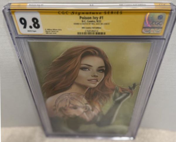 Image for POISON IVY #1 CGC 9.8 SS SIGNED REMARK SKETCH WILL JACK VIRGIN FOIL VARIANT RARE