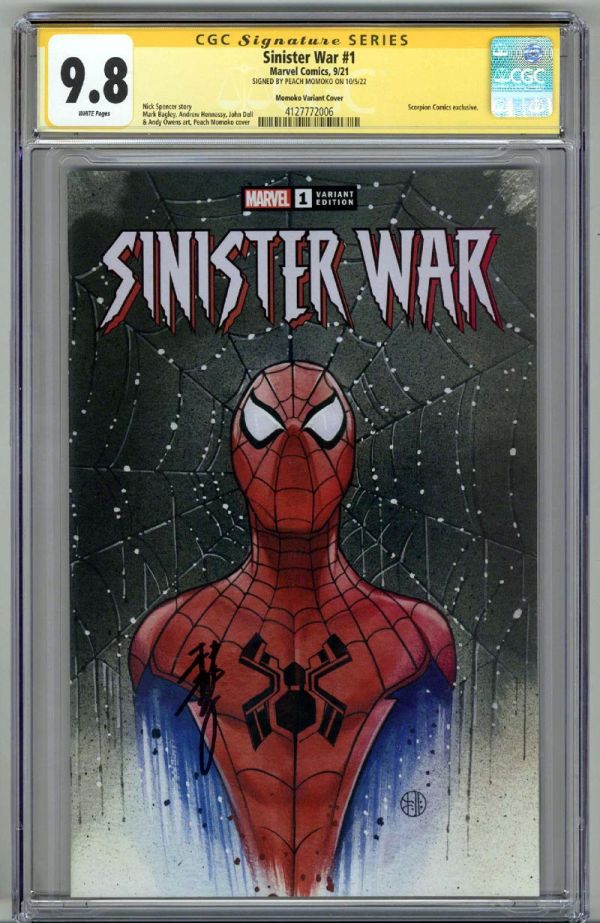 Image for SINISTER WAR #1 CGC 9.8 SS SIGNED PEACH MOMOKO VARIANT COVER LOW POP RARE