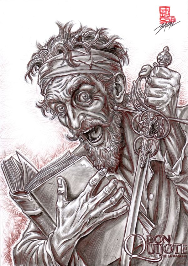 Image for Don Quixote of La Mancha - DESCENDING INTO MADNESS / Bazal. 8,3x11,7 in