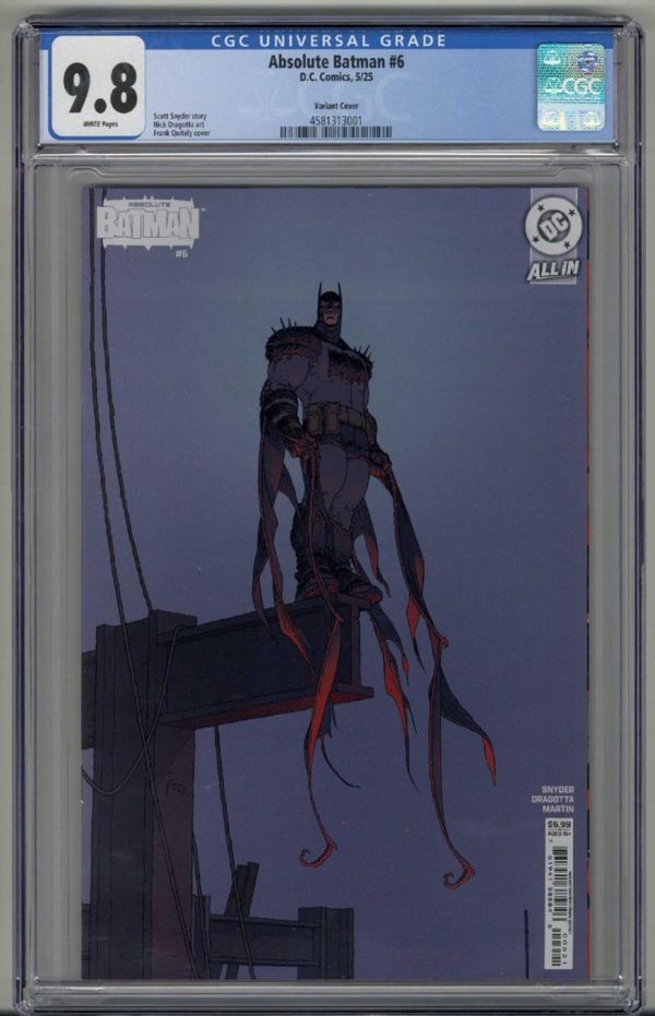 Image for ABSOLUTE BATMAN #6 CGC 9.8 FRANK QUITELY VARIANT COVER CGC 9.8 LOW POP