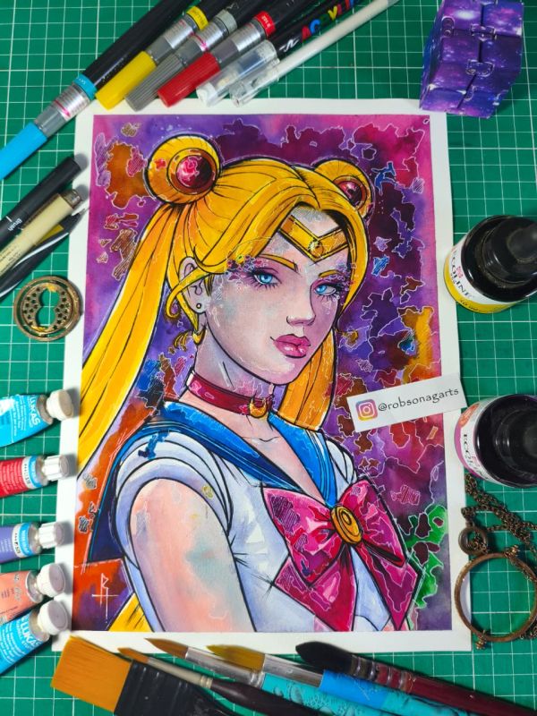 Image for Sailor Moon Watercolor by Robson Aguiar