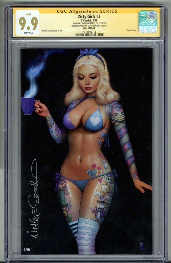 Image for ZIRTY GIRLZ #3 CGC 9.9 SS SIGNED NATHAN SZERDY ALICE VIRGIN VARIANT /10 NOT 9.8