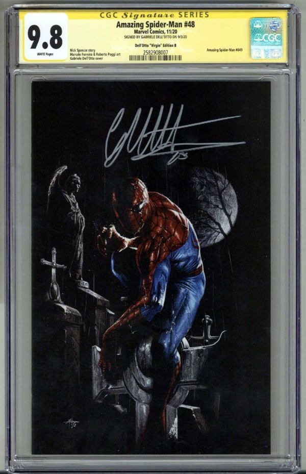 Image for AMAZING SPIDER-MAN #48 CGC 9.8 SS SIGNED GABRIELE DELL'OTTO VIRGIN EDITION RARE