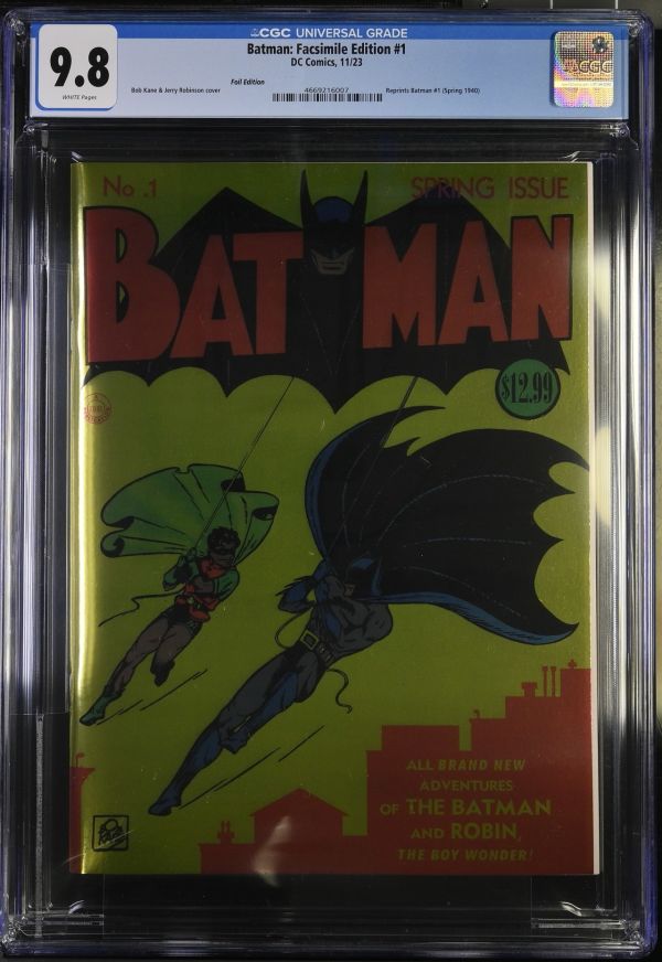 Image for Batman: Facsimile Edition #1 CGC 9.8 Foil Edition