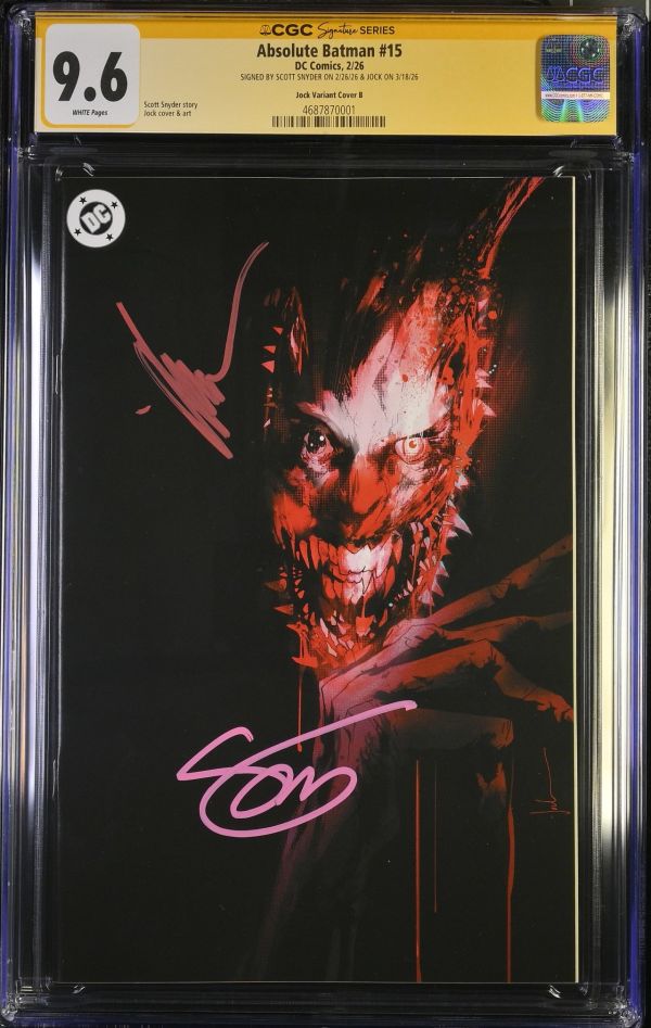 Image for Absolute Batman #15 CGC 9.6 Signed by Scott Snyder