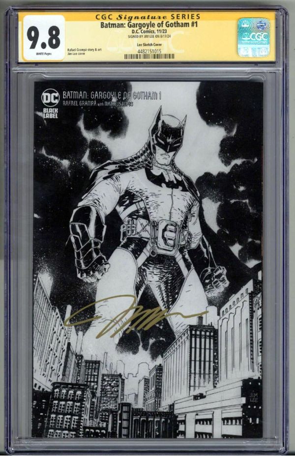 Image for BATMAN: GARGOYLE OF GOTHAM #1 CGC 9.8 SS SIGNED JIM LEE 1:25 SKETCH COVER RARE