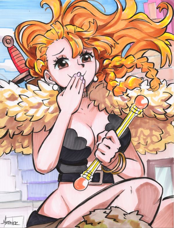 Image for Smug Nami Original Drawing by Chris Metzner