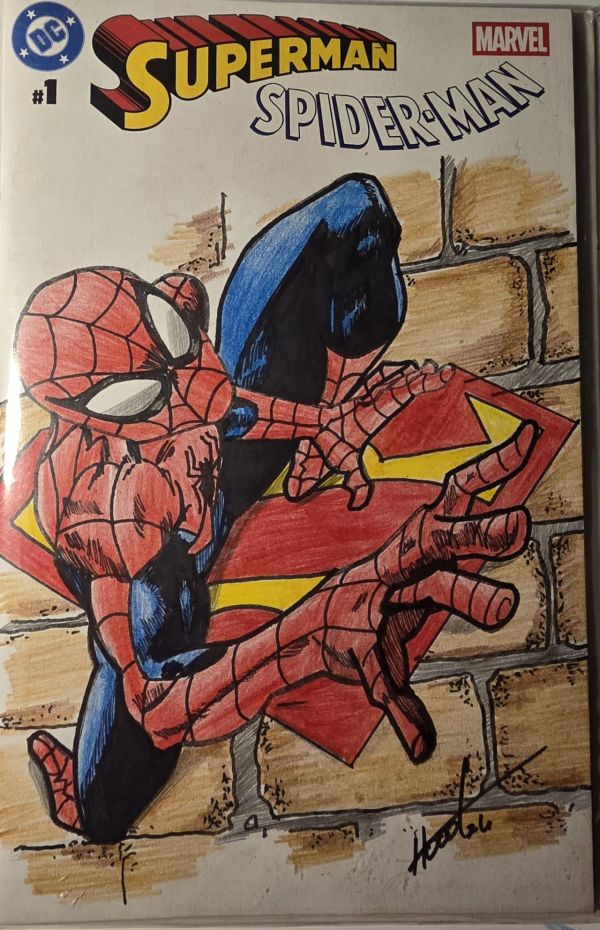 Image for Superman Spider-Man Sketch Cover