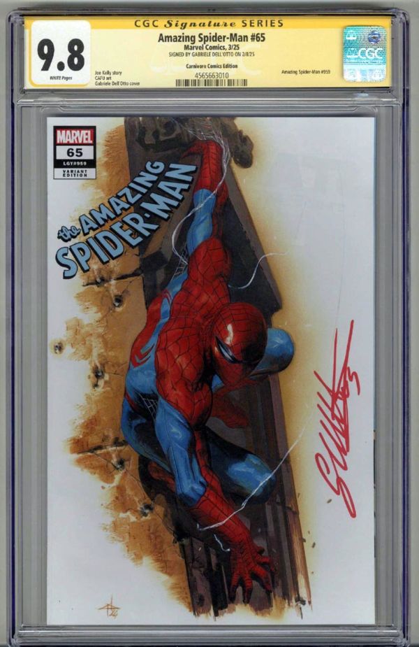 Image for AMAZING SPIDER-MAN #65 CGC 9.8 SS SIGNED GABRIELE DELL'OTTO VARIANT LOW POP RARE