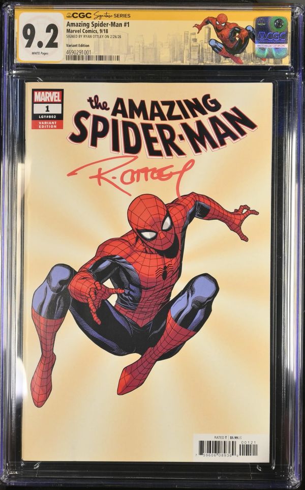 Image for Amazing Spider-Man #1 CGC 9.2 Signed by Ryan Ottley