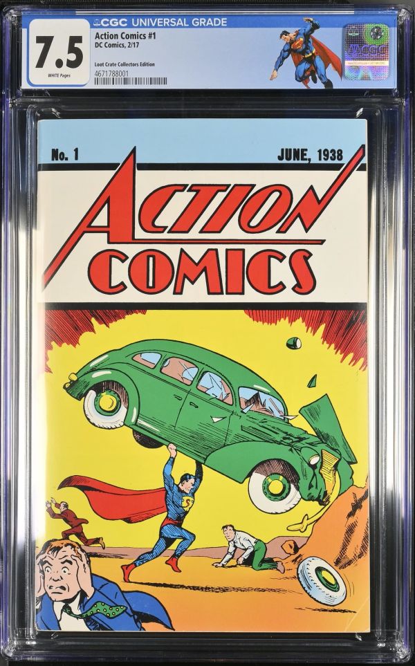 Image for Action Comics #1 Loot Crate Collectors Edition CGC 7.5