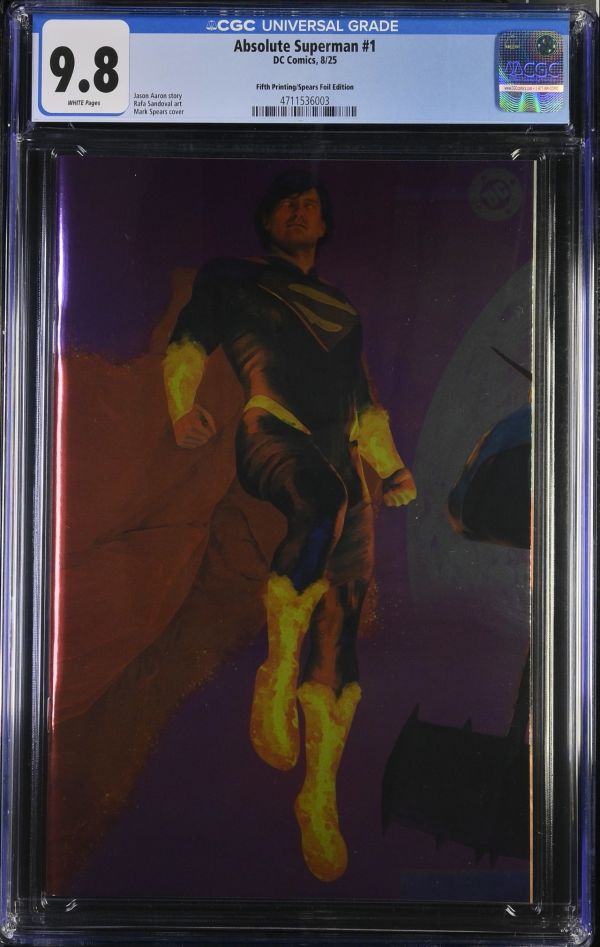 Image for Absolute Superman #1 CGC 9.8 Fifth Print Spears Foil Edition