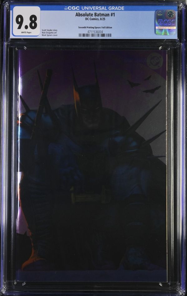 Image for Absolute Batman #1 CGC 9.8 Spears Foil Edition