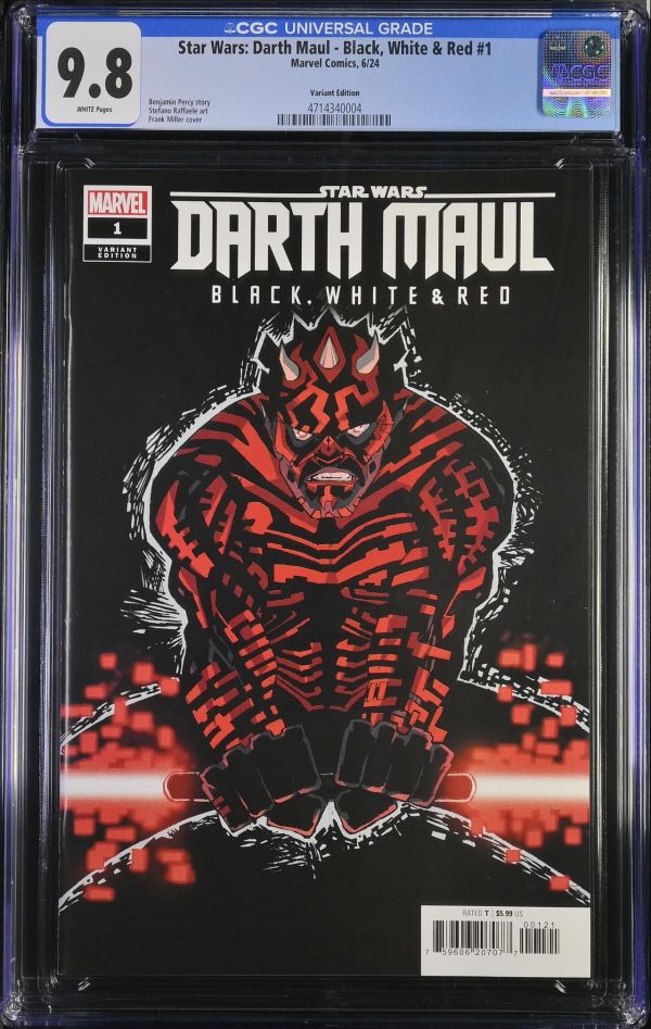 Image for Star Wars: Darth Maul - Black, White & Red #1 CGC 9.8 Variant Edition