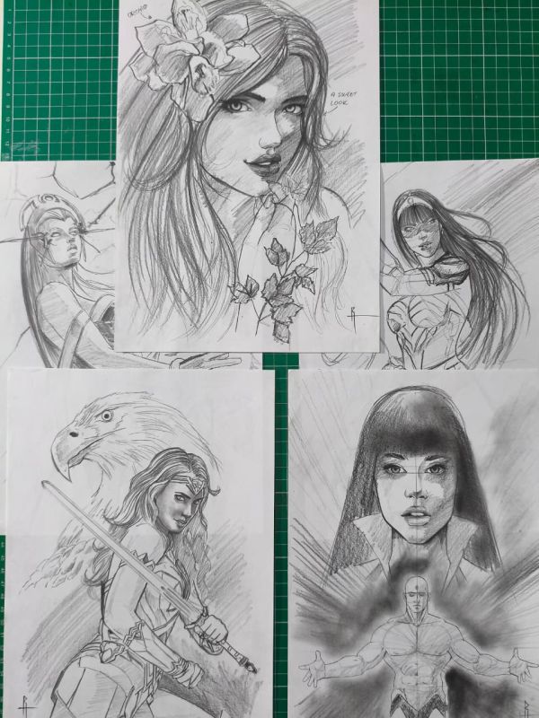 Image for Pack of five pencil sketches