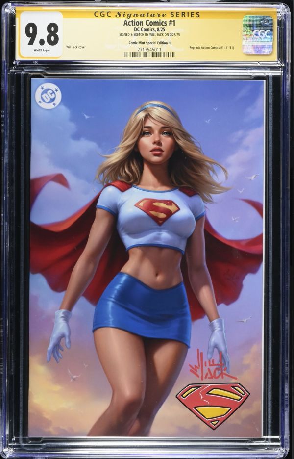 Image for Action Comics #1 CGC 9.8 Signed/Sketched by Will Jack