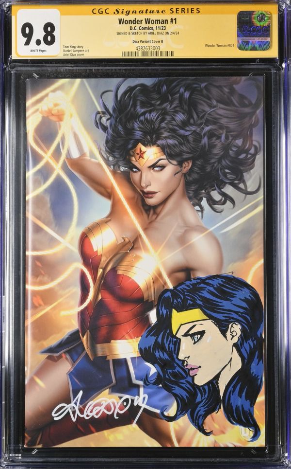 Image for Wonder Woman #1 CGC 9.8 Signed & Sketched by Ariel Diaz