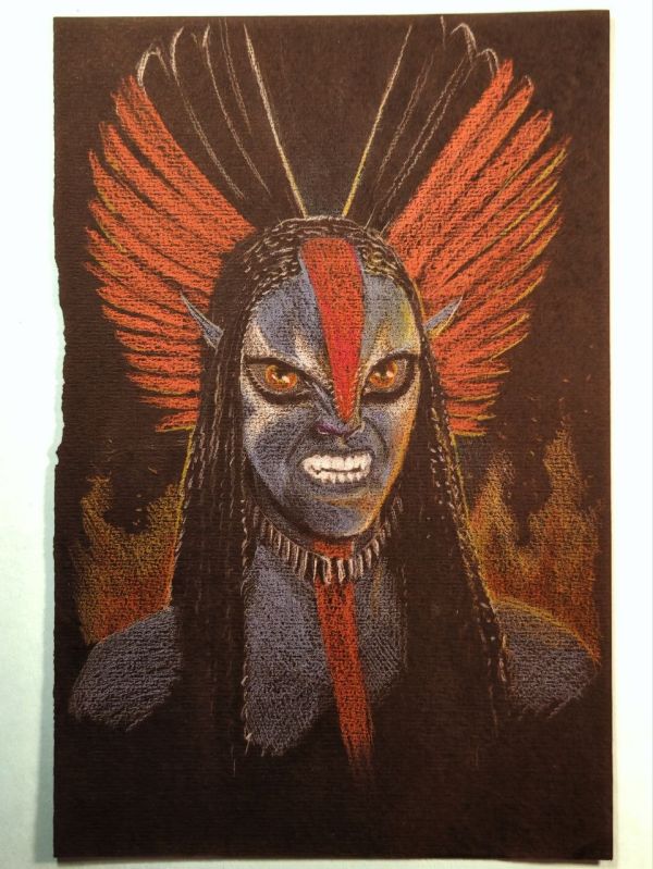 Image for Avatar Pastel Sketch on Black Paper