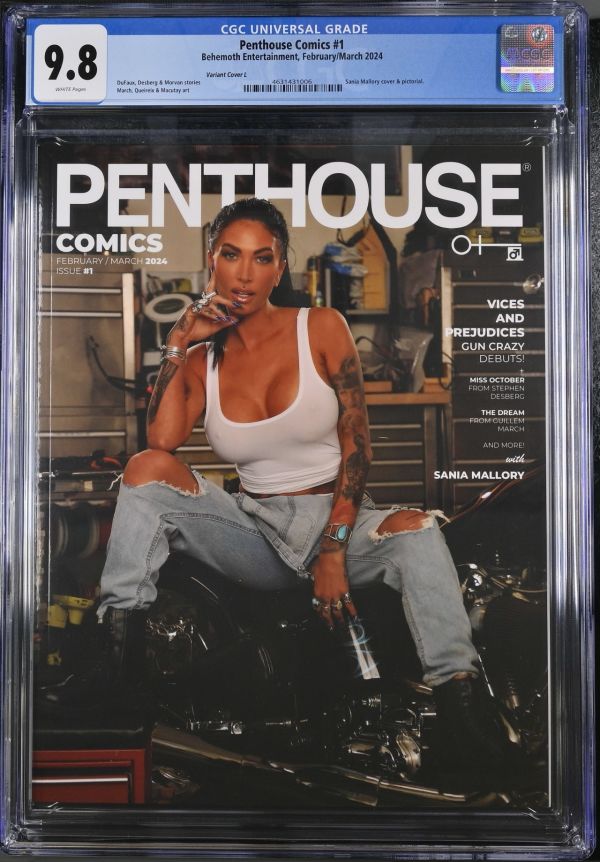 Image for Penthouse Comics #1 | Variant Cover L | CGC 9.8 | UniversalSania Mallory cover & pictorial.DuFaux, Desberg & Morvan storiesMarch, Queireix & Macutay art