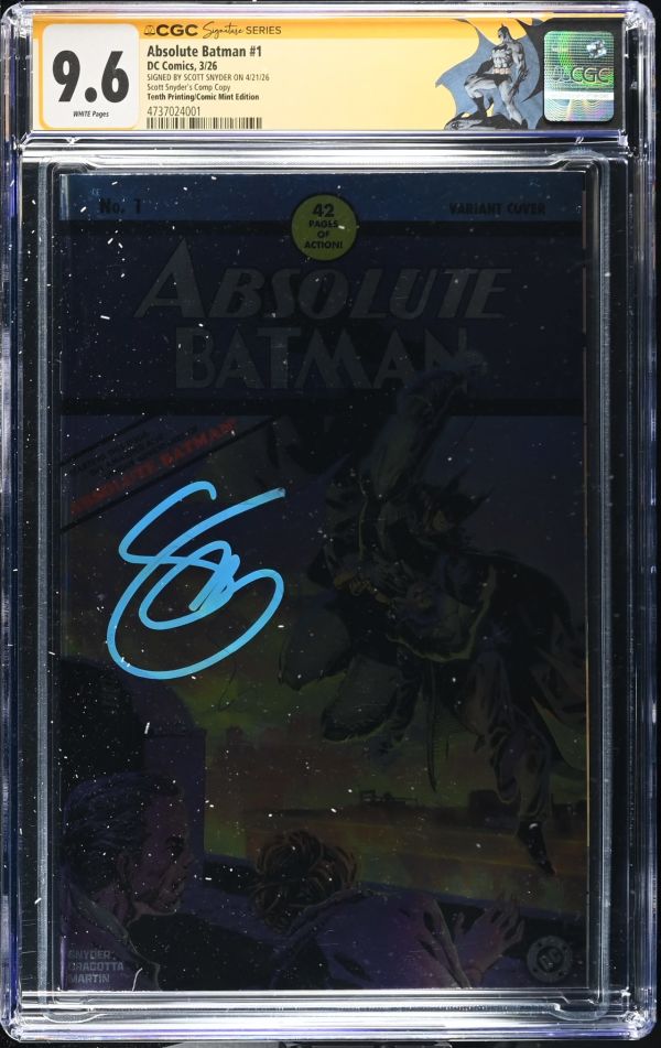 Image for Absolute Batman #1 CGC 9.6 Signed by Scott Snyder