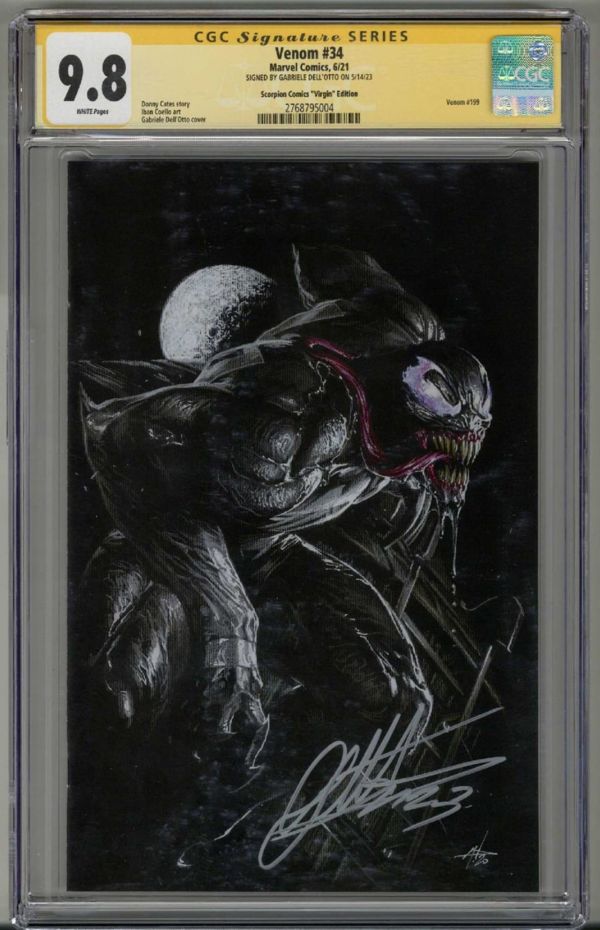 Image for VENOM #34 CGC 9.8 SS SIGNED GABRIELE DELL'OTTO VIRGIN VARIANT LOW POP RARE