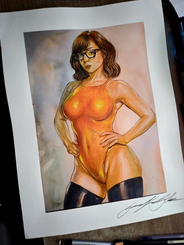 Image for Velma - Pinup art by Guilherme Silva - 11" x 15"