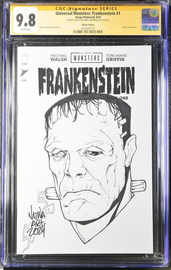 Image for Universal Monsters: Frankenstein #1 CGC 9.8 Sketch by Nate Melendez