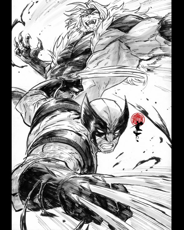 Image for Wolverine vs Sabretooth Original Art