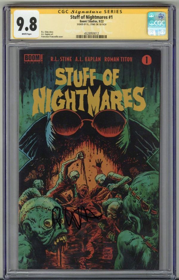 Image for STUFF OF NIGHTMARES #1 CGC 9.8 SS SIGNED R.L. STINE LOW POP 5 VERY RARE