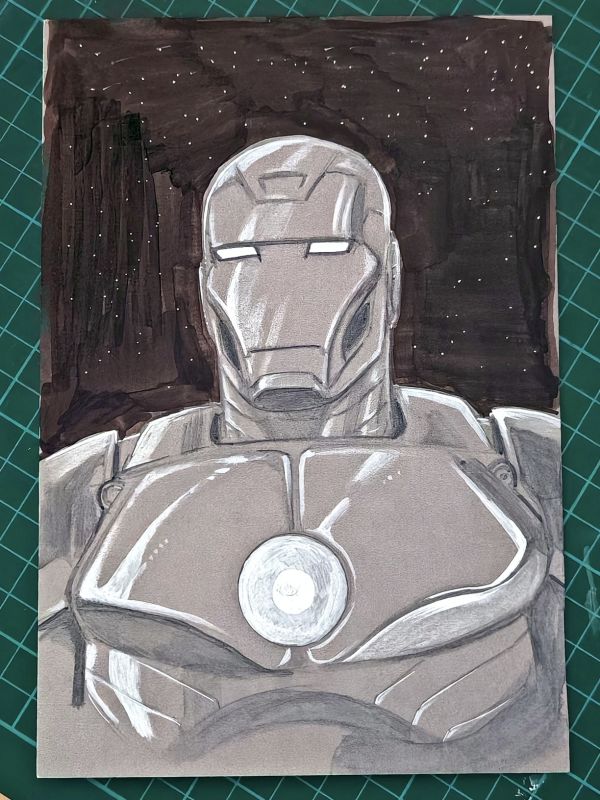 Image for Iron Man Original Art on Silver Paper