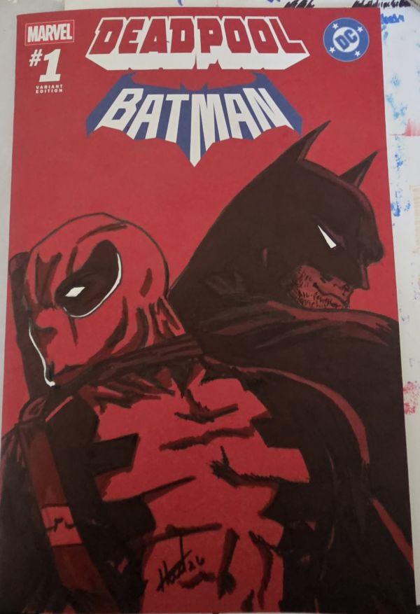 Image for Deadpool/Batman #1 Sketch Cover Signed by Heata