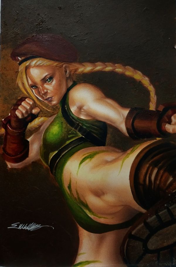 Image for Street Fighter cammy acrylics by Manu Silva 