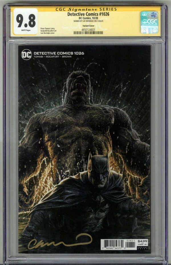 Image for DETECTIVE COMICS #1026 CGC 9.8 SS SIGNED LEE BERMEJO VARIANT COVER BATMAN POP 8