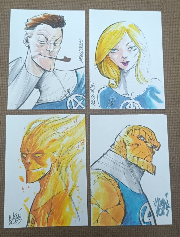 Image for SKETCHCARDS Fantastic Four Set by Alessandro Micelli 